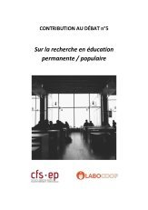 Sur la recherche en éducation permanente...