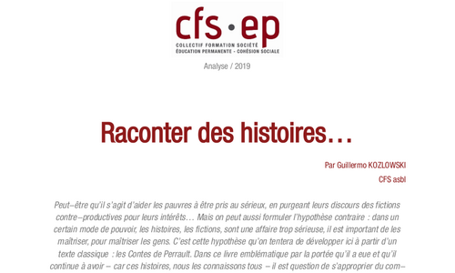 Raconter des histoires…